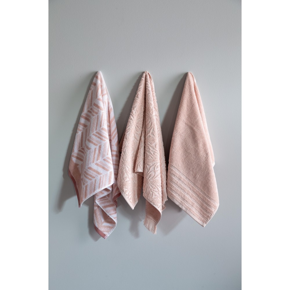 AP 50x90 3LU HAVLU SETI TULIPA - HAVLU SET Pembe 