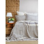 Apricitas HOME Brulee Denim 100% Pamuk Çift Kişilik Yatak Örtüsü Takımı